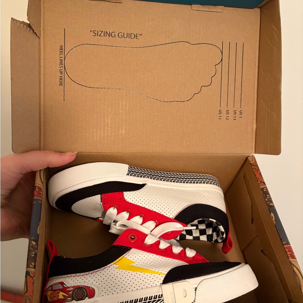 Kids Red and Black Sneakers Lightening McQueen  CARS SNEAKERS